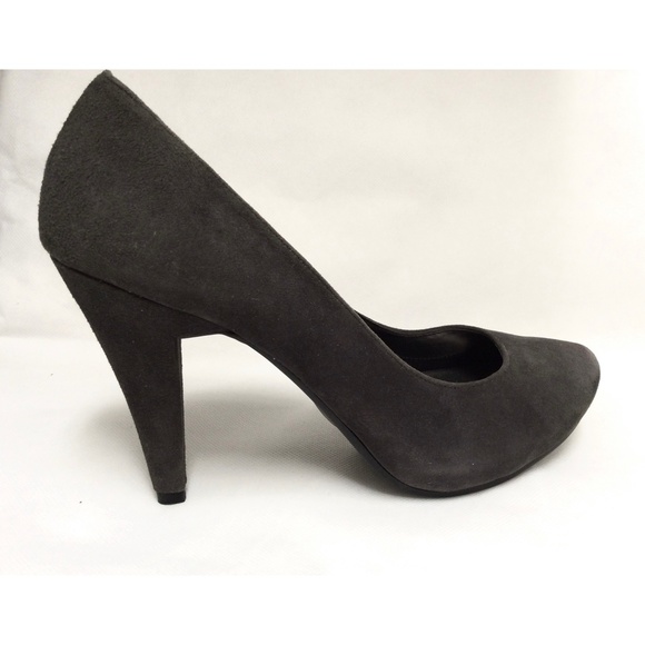 ME TOO Locket Gray Suede Platform Heeled Pumps Stiletto Heel Dress Shoes 7.5 - Picture 7 of 13
